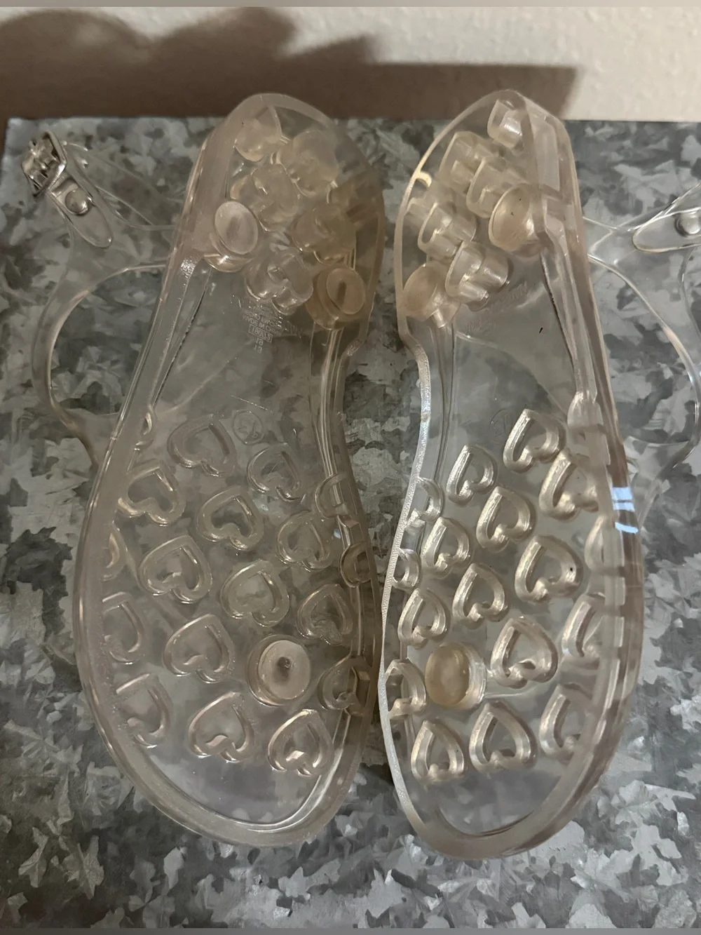 Old Navy Kids Clear Jelly Water Sandals, Size 13
